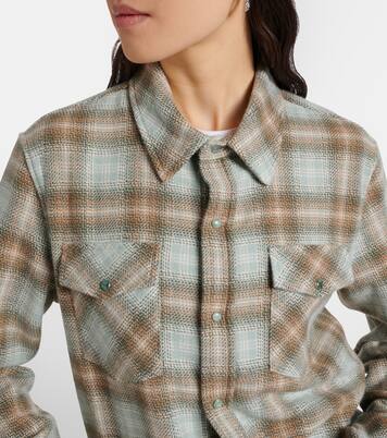 Chemise Joy Tartan en cachemire et émeraudes | God's True Cashmere