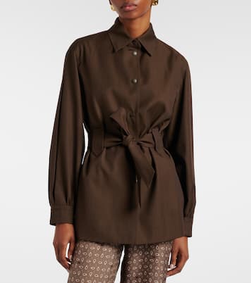 Belted virgin wool blazer | Max Mara