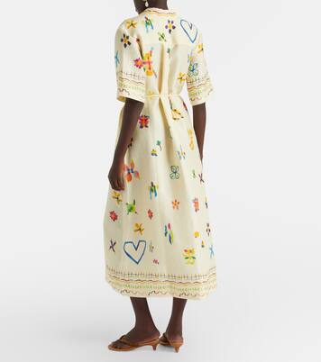 Vestido camisero Sidi en mezcla de lino | Alémais