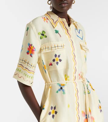 Vestido camisero Sidi en mezcla de lino | Alémais