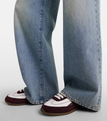 EC1 suede-trimmed leather sneakers | McQueen