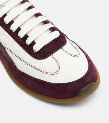 EC1 suede-trimmed leather sneakers | McQueen