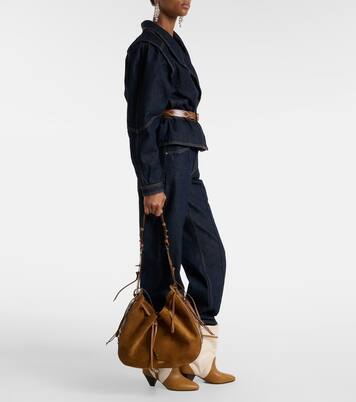 Bolso al hombro Bolton Medium de ante | Isabel Marant