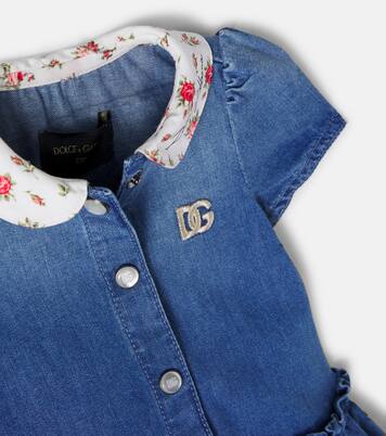 Baby Set DG aus Jeanskleid und Höschen | Dolce&Gabbana Kids