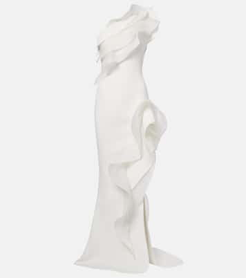 Excitement ruffled one-shoulder gown | Maticevski