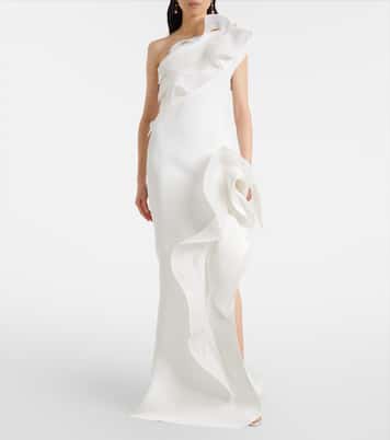 Excitement ruffled one-shoulder gown | Maticevski