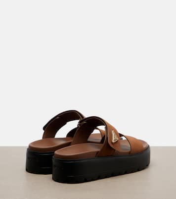 Plateausandalen aus Leder | Prada
