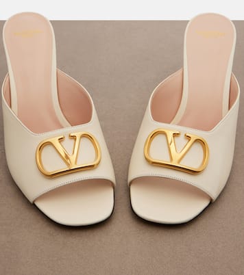 Mules VLogo Signature en cuir | Valentino Garavani