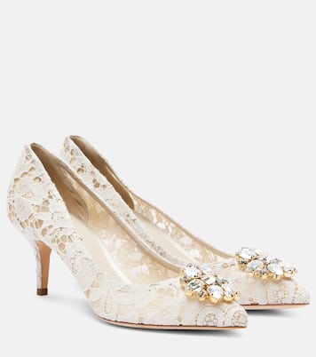 Salones Bellucci de encaje adornados | Dolce&Gabbana