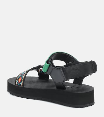 Nomad embroidered sandals | Prada