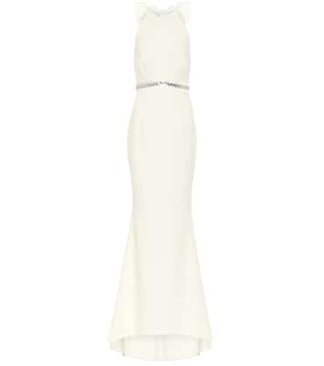 Bridal Verzierte Robe Shenice aus Crêpe | Safiyaa