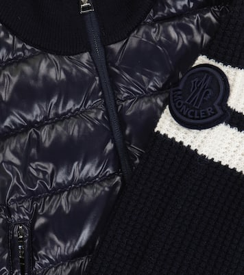 Quilted down and wool-blend cardigan | Moncler Enfant