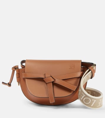 Gate Dual Mini leather and jacquard shoulder bag | Loewe