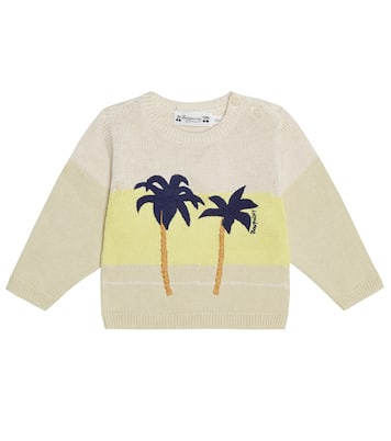 Baby Almire intarsia-knit cotton and linen-blend sweater | Bonpoint