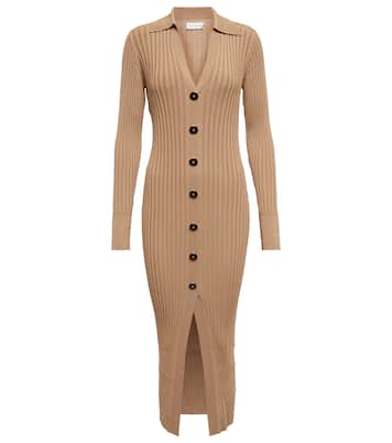 Leigh ribbed-knit midi dress | Rebecca Vallance