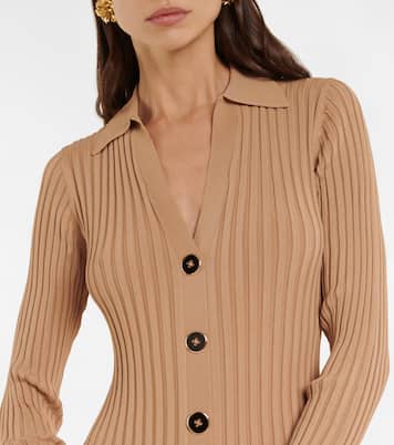 Leigh ribbed-knit midi dress | Rebecca Vallance