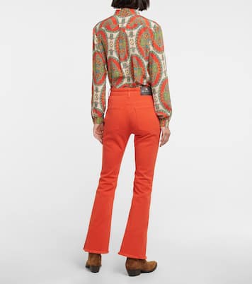 Embroidered mid-rise flared jeans | Etro