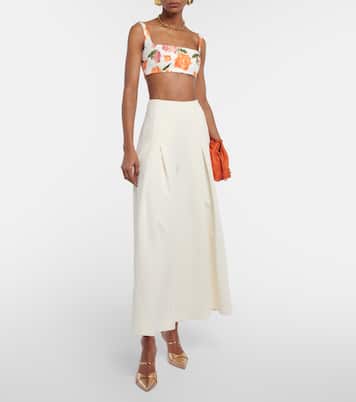 Kerrigan floral taffeta faille crop top | Emilia Wickstead
