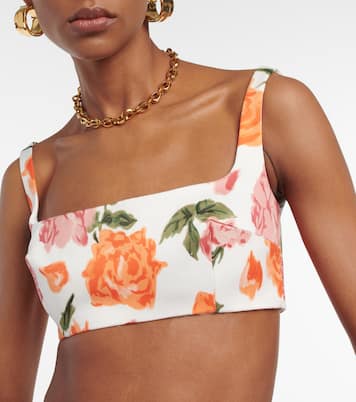 Kerrigan floral taffeta faille crop top | Emilia Wickstead
