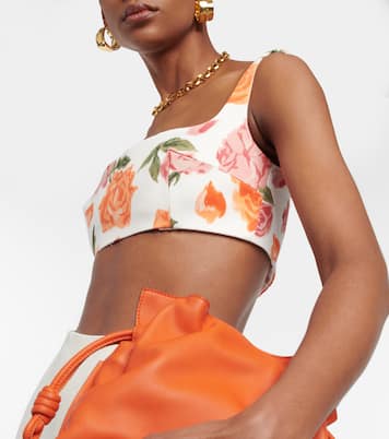 Kerrigan floral taffeta faille crop top | Emilia Wickstead