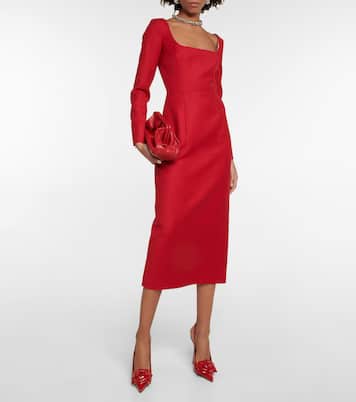 Jenna wool flannel midi dress | Emilia Wickstead