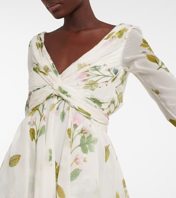 Twisted floral silk georgette minidress | Giambattista Valli