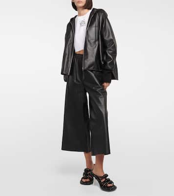 Pantaloni cropped in pelle | Loewe
