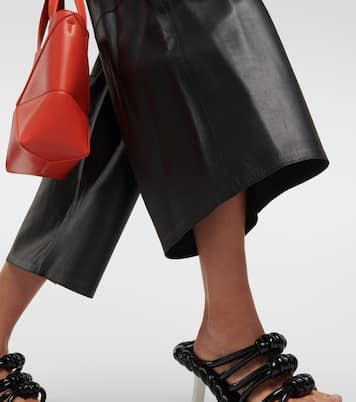 Pantaloni cropped in pelle | Loewe