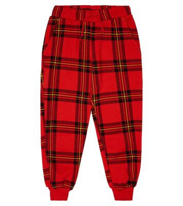 Checked cotton sweatpants | Mini Rodini