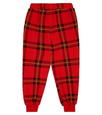Checked cotton sweatpants | Mini Rodini