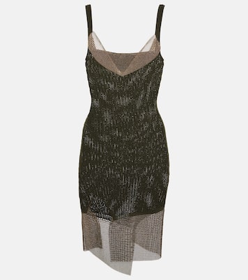 Mesome mesh-trimmed minidress | Aya Muse