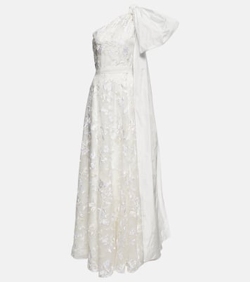 Robe de mariée longue Hanne brodée en soie | Erdem