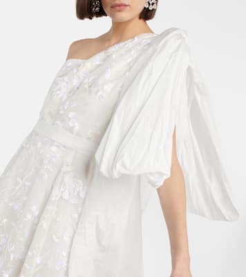 Robe de mariée longue Hanne brodée en soie | Erdem
