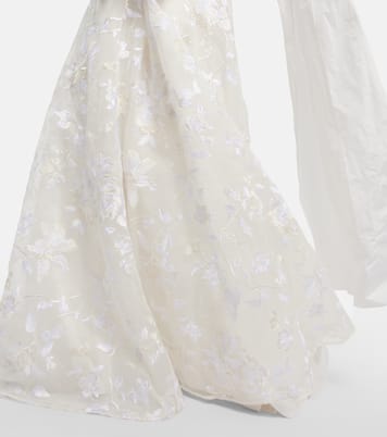 Robe de mariée longue Hanne brodée en soie | Erdem
