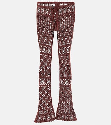 Mid-Rise-Hose aus Häkelstrick | Anna Kosturova