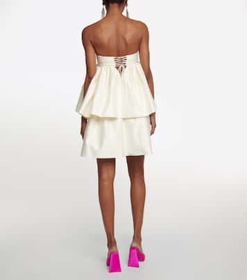 Strapless twill minidress | Rotate