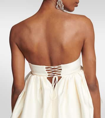 Strapless twill minidress | Rotate