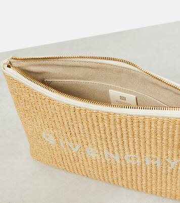 Pochette en raphia à logo | Givenchy