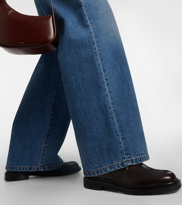 Elastic Ranger leather ankle boots | The Row
