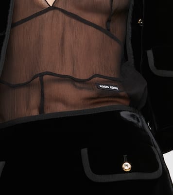 Tank top in chiffon di seta | Miu Miu