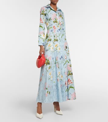 Maxikleid aus einem Baumwollgemisch | Oscar de la Renta