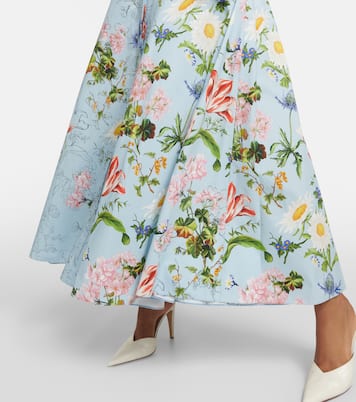 Maxikleid aus einem Baumwollgemisch | Oscar de la Renta