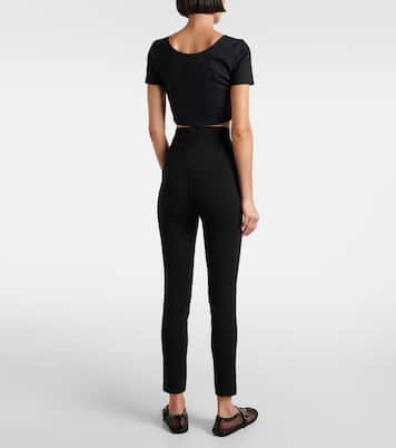High-rise wool-blend leggings | Alaïa