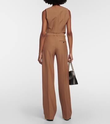 Weite High-Rise-Hose aus Wolle | Stella McCartney