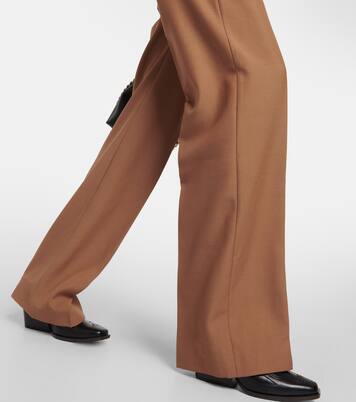 Weite High-Rise-Hose aus Wolle | Stella McCartney