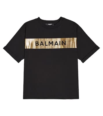 로고 코튼 티셔츠 | Balmain Kids