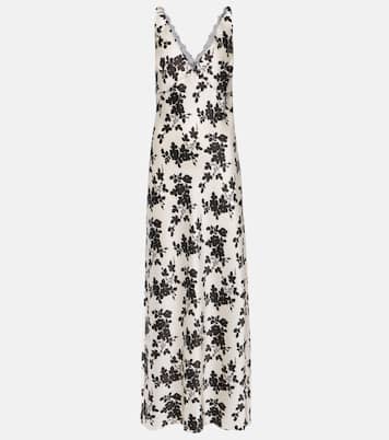 Robe longue Hamina en soie mélangée à fleurs | Veronica Beard