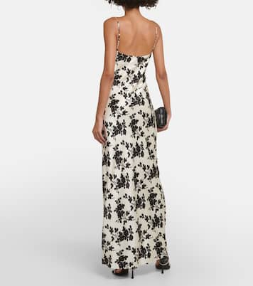 Robe longue Hamina en soie mélangée à fleurs | Veronica Beard
