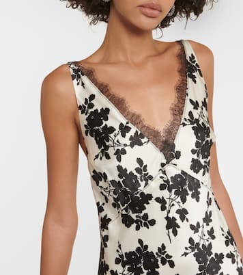 Robe longue Hamina en soie mélangée à fleurs | Veronica Beard