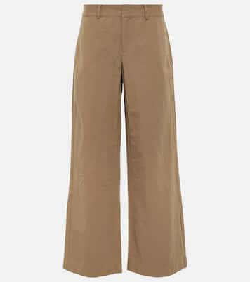 Weite Hose aus Baumwoll-Twill | Vince